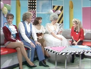 Saturday Superstore Colin Baker, Nicola Bryant, Mary Tamm and Jacqueline Pearce [05/01/85]
