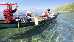 Family Camping by Lake Shikotsu