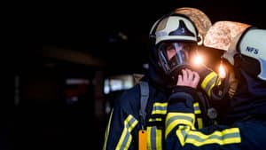 Devastating fire in an apartment building