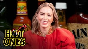Emily Blunt Is Up to the Challenge While Eating Spicy Wings