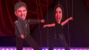 Marionetas y fiesta hawaiana
