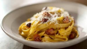 Egg Noodles with Carbonara