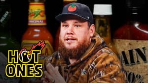Luke Combs Feels a Heat Hurricane While Eating Spicy Wings