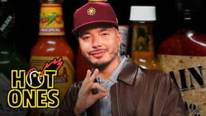 J Balvin Rides A Heat Rollercoaster While Eating Spicy Wings