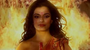Draupadi emerges from the fire