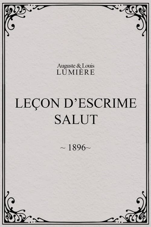 Leçon d’escrime : salut