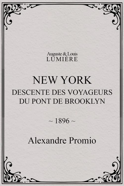 New York, descente des voyageurs du pont de Brooklyn