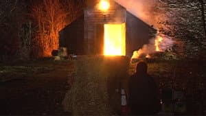 Barn burning