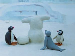 Pingu Builds a Snowman